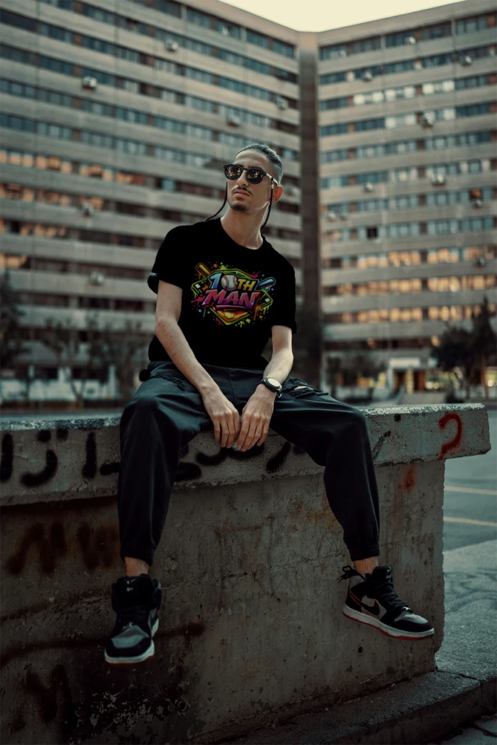 Baseball Youth Neon Drip Diamond Tee