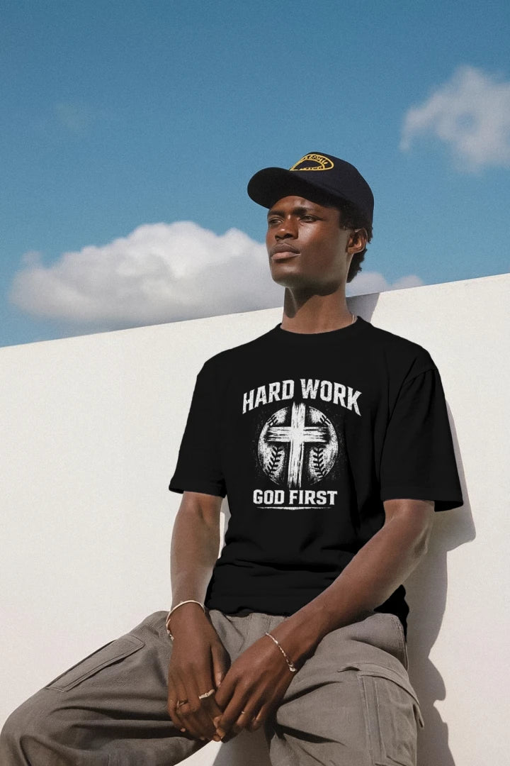Hard Work God First Tee