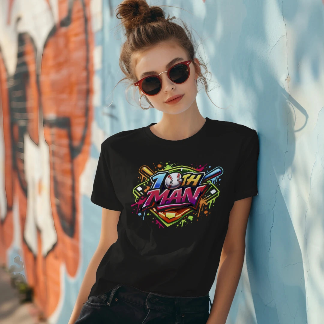 Baseball Neon Drip Diamond Tee