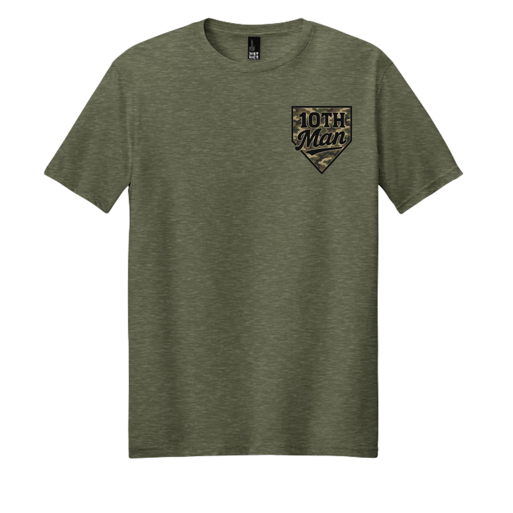 Heathered Olive - DM108 - FRONT